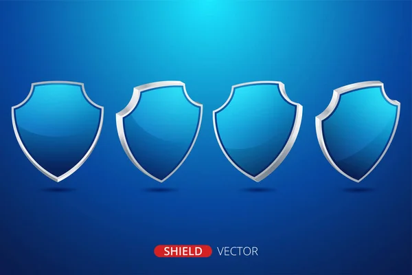 Glass Shield Realistic Vector Illustration — Stock Vector