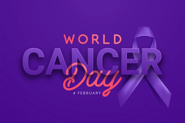Hintergrund Der Kampagne Zur Sensibilisierung Für Krebs Februar Stockillustration