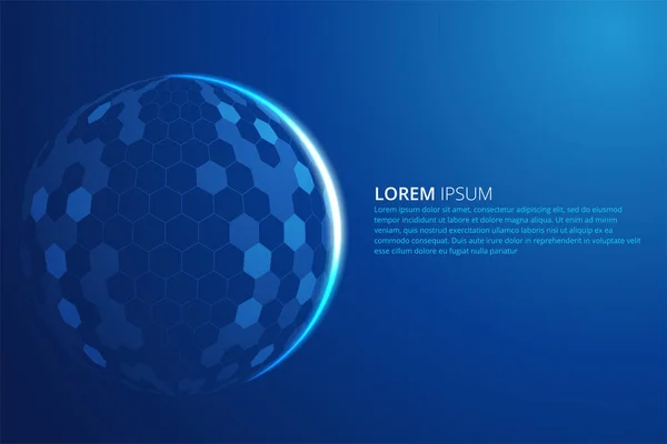 Bubble Shield Futuristische Vektorillustration Auf Blauem Hintergrund Stockillustration