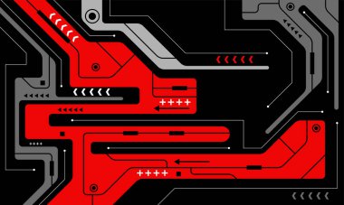 Cyberpunk retro futuristic poster. Vector Illustration