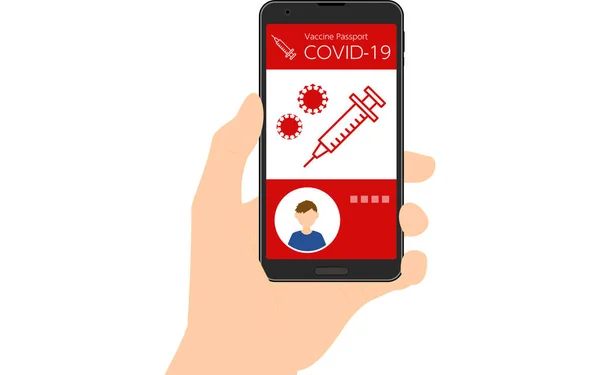 Aplicativo Smartphone Passaporte Vacina Para Provar Vacinação Contra Coronavírus Não —  Vetores de Stock
