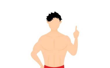 Kalçalarını gösteren elleri olan vücut geliştirici adam.