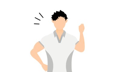 Jimnastik hocası pozu, cesaret verici duruşu.