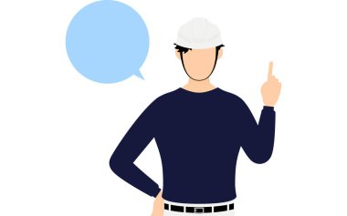 Marangoz pozu verir, işaret ederken konuşur.