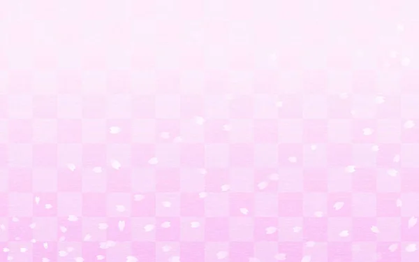 Arrière Plans Printemps Pétales Fleurs Cerisier Motif Carreaux Japonais — Image vectorielle