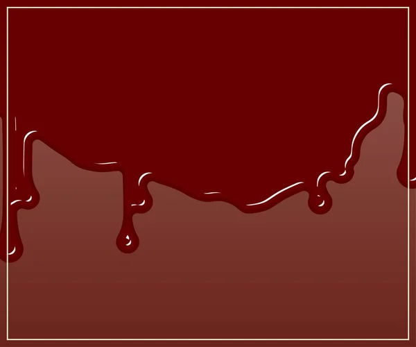 Banner Del Día San Valentín Fondo Marrón Con Chocolate Goteando — Vector de stock