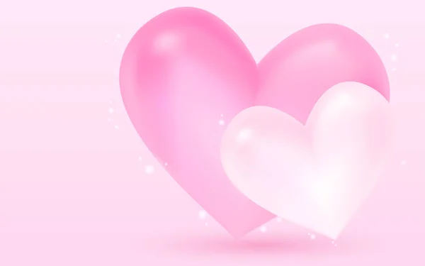 Glittery Stylish Heart Valentine Day Copy Space Available — 图库矢量图片