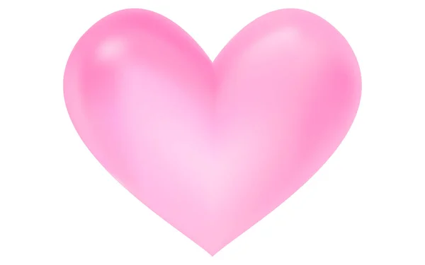 Corazón Brillante Elegante Para Día San Valentín Rosa — Vector de stock