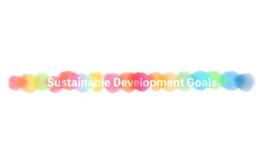 SDG logosu suluboya stili, 17 suluboya arkaplan ve katmanlı renk karışımı