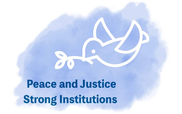 Стиль Акварелі Sdg Goal Peace Justice Strong Institutions — стоковий вектор