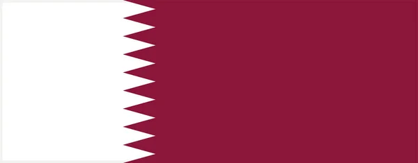 Världens Nationella Flagga Qatar — Stock vektor