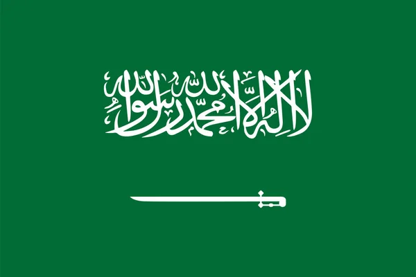 Nationale Vlag Van Wereld Saudi Arabië — Stockvector