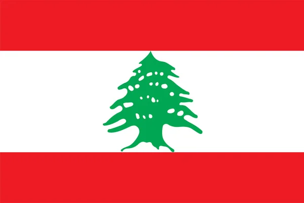 Bandera Nacional Del Mundo Líbano — Archivo Imágenes Vectoriales