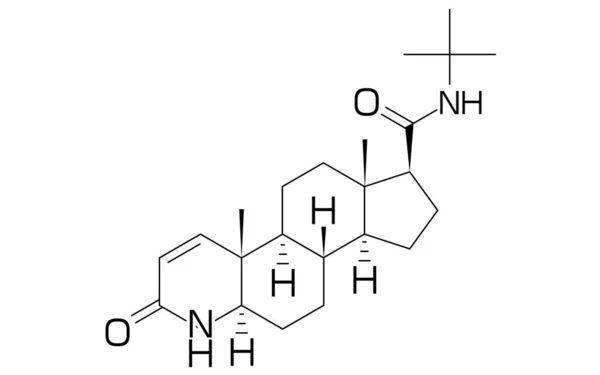 Finasteride Ingredient Used Aga Hair Loss Treatment Structural Formula — Stock Vector