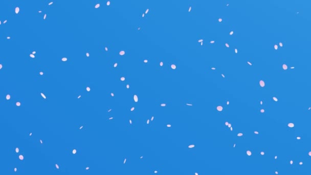 Цикл Анимации Вишневой Снежной Бури Весенняя Частица Заднем Плане Танцующими — стоковое видео