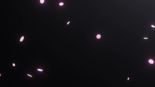 樱花暴风雪的循环动画 樱花舞动的春光背景粒子 — 图库视频影像