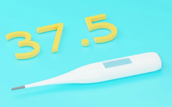 3Dcg Thermometer Letters Degrees — Stock Photo, Image