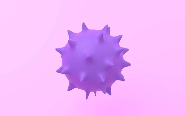 돌기가 3Dcg 보라색 바이러스 — 스톡 사진