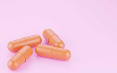 3DCG Kapsül Uyuşturucuları ve Oral Antiviral Uyuşturucu Görüntüsü