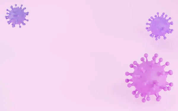 3Dcg Coronavirus Immagine Spazio Copia — Foto Stock