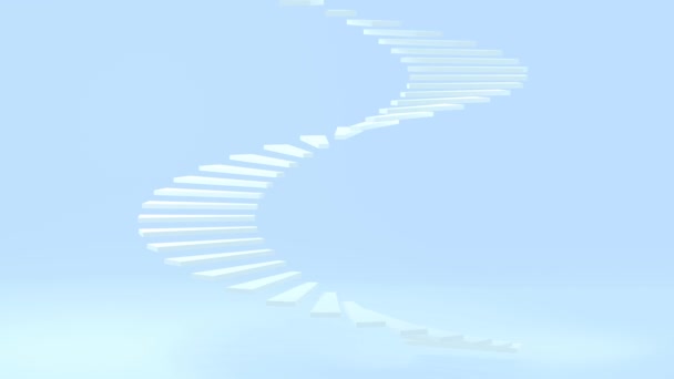 Looped Animation Μιας Απλής Σπειροειδούς Σκάλας Περιστροφή 3Dcg — Αρχείο Βίντεο