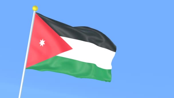 Drapeau National Monde Jordanie — Video