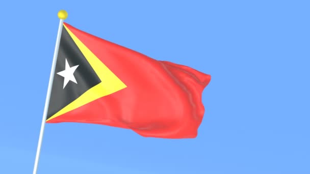 Bandiera Nazionale Del Mondo Timor Est — Video Stock