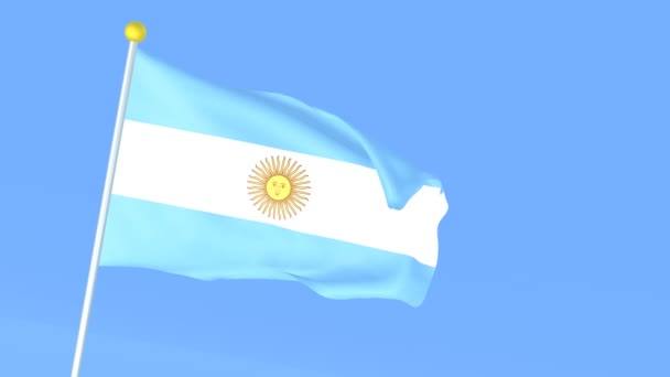 Bandiera Nazionale Del Mondo Argentina — Video Stock