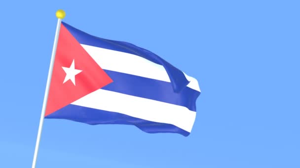 Bandiera Nazionale Del Mondo Cuba — Video Stock