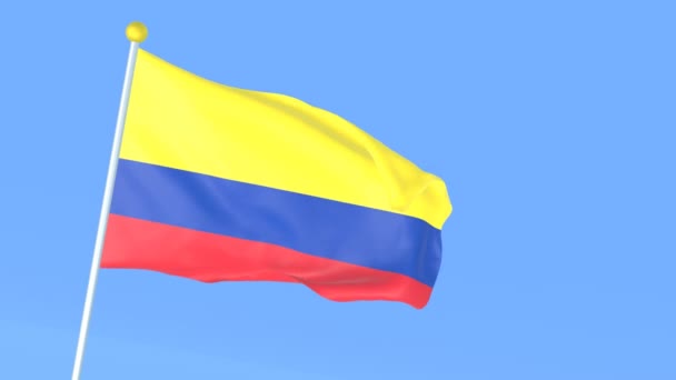 Bandera Nacional Del Mundo Colombia — Vídeos de Stock