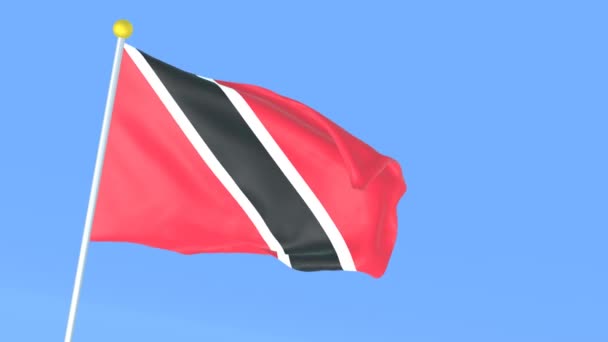 Bandera Nacional Del Mundo República Trinidad Tobago — Vídeos de Stock