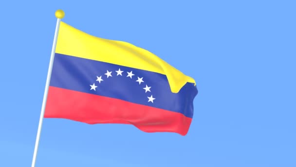 Nationale Vlag Van Wereld Venezuela — Stockvideo