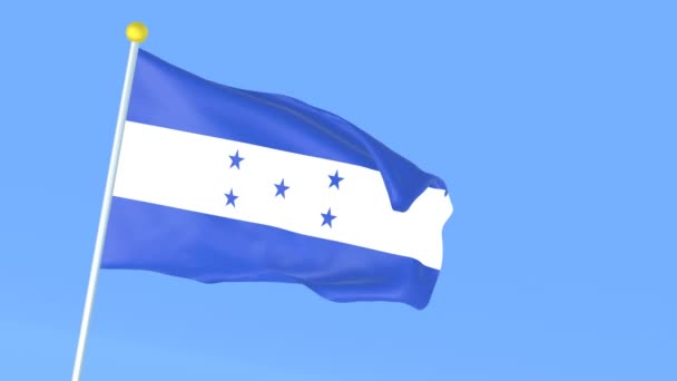 Bandeira Nacional Mundo Honduras — Vídeo de Stock