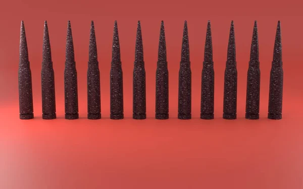 Antikriegsbilder Rostige Kugeln 3Dcg — Stockfoto