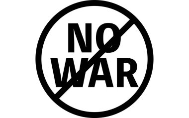 Savaşa karşı basit bir simge.