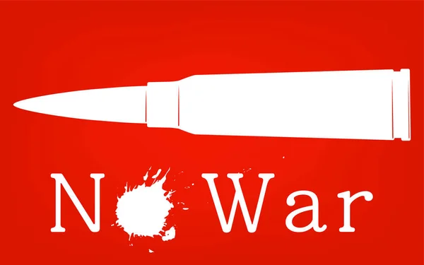 Antywojenny Antywojenny Wizerunek Logo War Plamami Krwi Kulami — Wektor stockowy