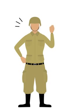 Kıdemli bayan asker pozu, neşeli, cesur poz.!