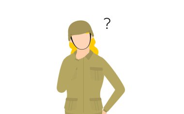 Kadın asker pozu, kuşkuların olsun