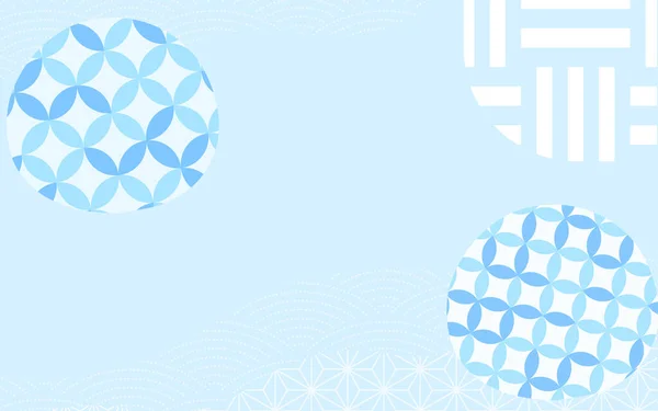 Azul Japonês Padrão Fundo Verão Imagem Legal Com Espaço Cópia — Vetor de Stock