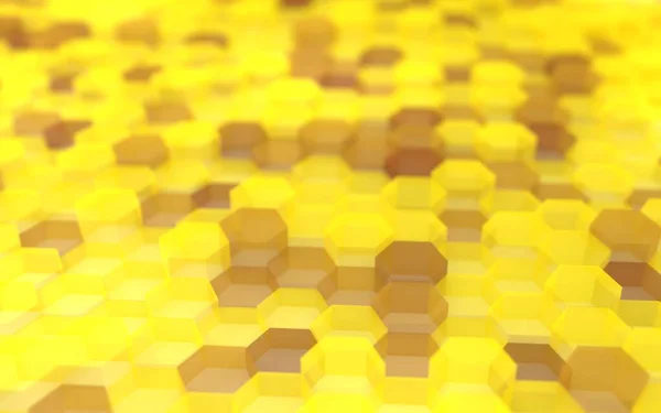 3Dcgアブストラクト不規則な六角形蜂の巣画像 — ストック写真