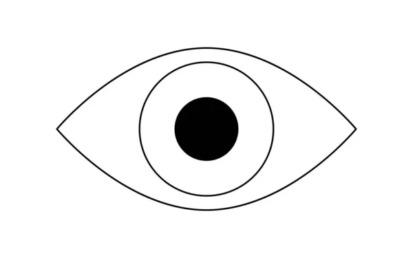 Eenvoudige Lijntekening Van Een Open Oog — Stockvector