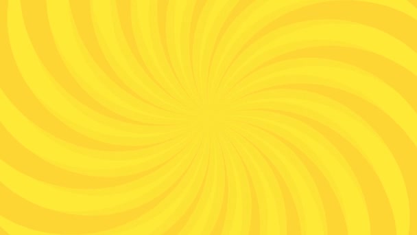 Animacja Pętli Żółtych Linii Stężenia Tła Efektu Które Falują Obracają — Wideo stockowe