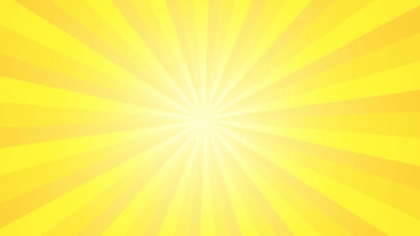 Спінінг Жовтих Ліній Концентрації Блискітками Циклічна Анімація Ефектного Фону — стокове відео