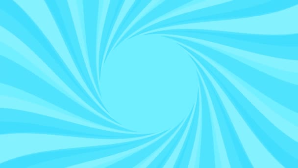 Blå Koncentrerade Linjer Böljande Och Roterande Looping Animation Effekt Bakgrund — Stockvideo