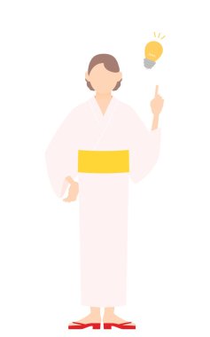 Yukata 'daki kadın, danışman ve danışman.