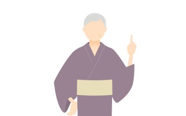 Yukata 'daki kıdemli kadın, danışmanlık ve danışmanlık yapıyor.