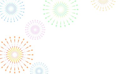 Renkli havai fişek arka plan materyali, kopyalama alanı.