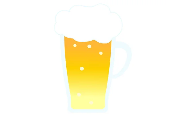 Beer Mugs Foam Bubbles — Stockvector