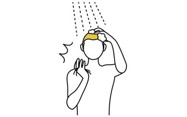 AGA Erkek Kel Adam şampuanlanırken saç dökülmesine şaşırdı