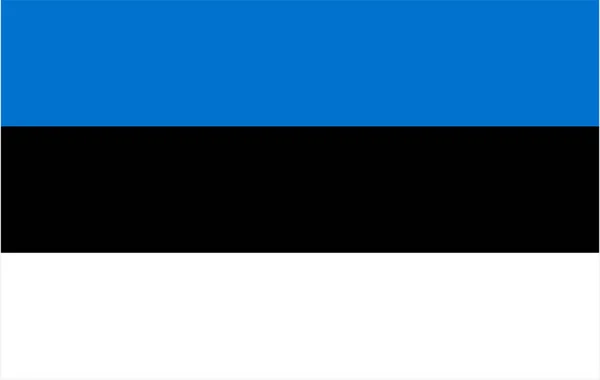 Государственный Флаг Мира Эстония — стоковый вектор